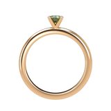 Green Sapphire Plain Stackable Prongs Solitaire