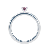 Pink Sapphire Plain Stackable Prongs Solitaire