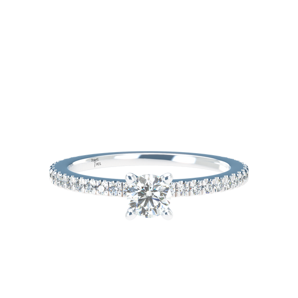 Pavé Stackable Prongs Solitaire