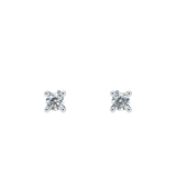 4 Prongs Diamond Studs In 18 White Gold