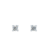 4 Prongs Diamond Studs In 18 White Gold