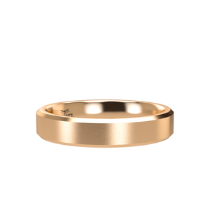 Chamfer 4mm Pink Gold Band