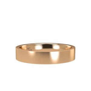 Flat 4mm Pink Gold Band