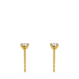 4 Prongs Diamond Studs In 18 Yellow Gold