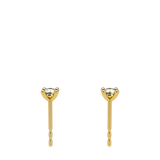 4 Prongs Diamond Studs In 18 Yellow Gold