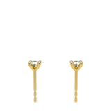 4 Prongs Diamond Studs In 18 Yellow Gold