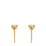 4 Prongs Diamond Studs In 18 Yellow Gold