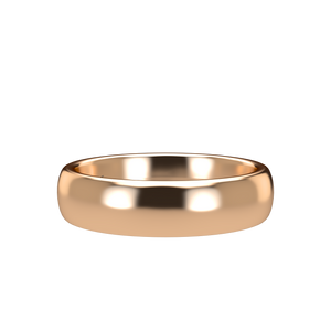 Domed 5mm Pink Gold Band