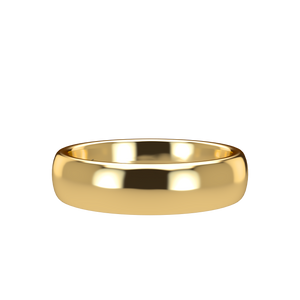 Domed 5mm Yellow Gold Band