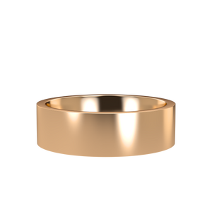 Flat 6mm Pink Gold Band