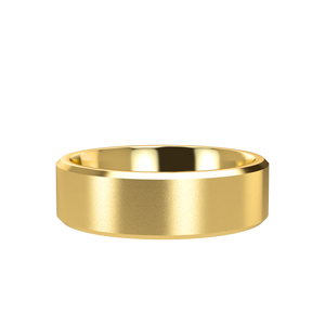 Chamfer 6mm Yellow Gold Band