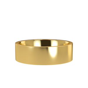 Flat 6mm Yellow Gold Band