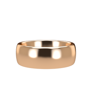 Domed 7mm Pink Gold Band