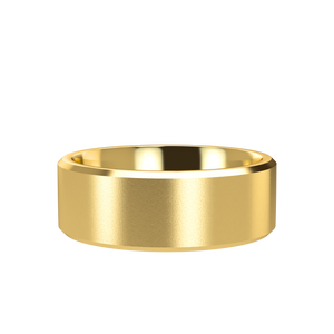 Chamfer 7mm Yellow Gold Band