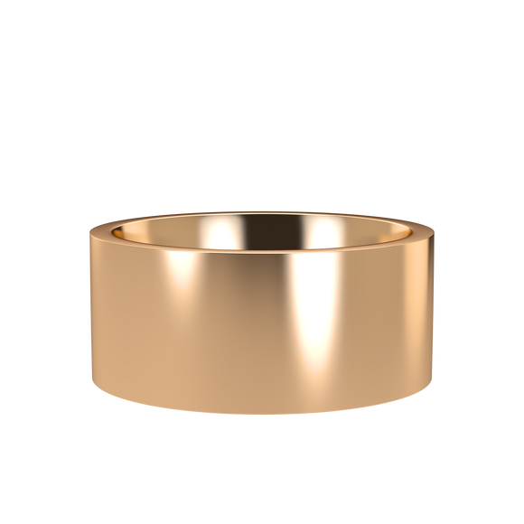 Flat 9mm Pink Gold Band