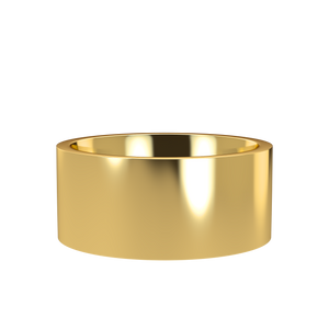 Flat 9mm Yellow Gold Band