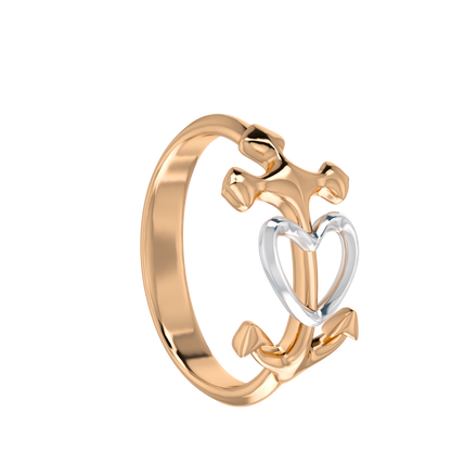 Heart Anchor Ring - ™ Joaillerie VCL