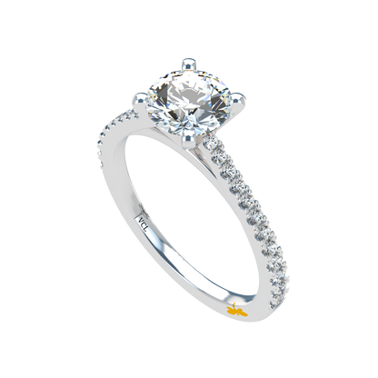 Charmaine Brilliant Cut Pavé 1.00-1.29cts - ™ Joaillerie VCL