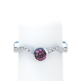 Pink Sapphire Pavé Stackable Prongs Solitaire