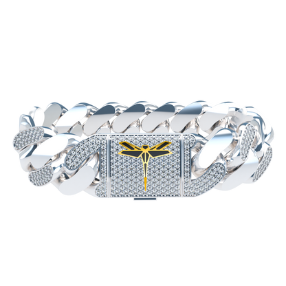 20mm Cuban Link Alternate Pavé Platinum - ™ Joaillerie VCL