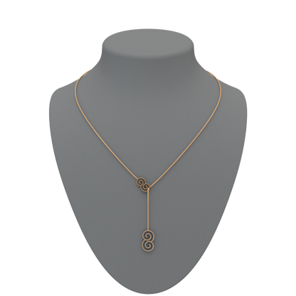Spiral infinity Lariat Necklace - ™ Joaillerie VCL