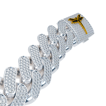 20mm Full Pavé Cuban Link Platinum - ™ Joaillerie VCL