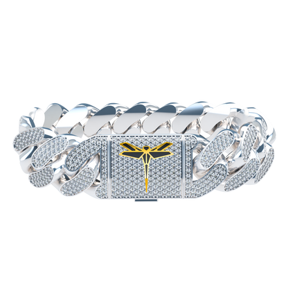 20mm Full Pavé Cuban Link Platinum - ™ Joaillerie VCL