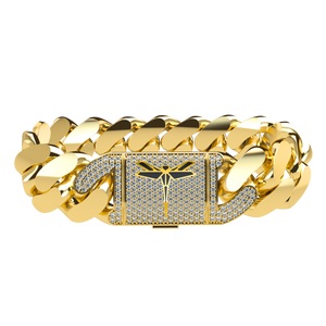 20mm Plain Cuban Link Yellow Gold