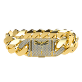 20mm Plain Cuban Link Yellow Gold