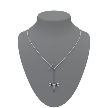 VCL Dragonfly Lariat Necklace - ™ Joaillerie VCL