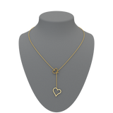 Heart  Lariat Necklace