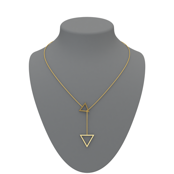 Triangle Lariat Necklace